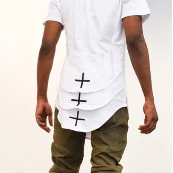 Homme + Femme NEW Mens Triple Layer Cross T-Shirt XXL Zip Side Terry Cloth Green - Picture 7 of 15